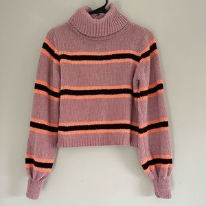 Wild Fable Cropped Striped Turtleneck Sweater